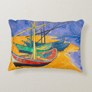 Van Gogh Boats Impressionisme Beach Decoratief Kussen