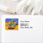 Van Gogh Boats Impressionisme Beach Etiket (Insitu)