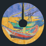 Van Gogh Boats Impressionisme Beach Kerstboom Rok<br><div class="desc">Door Vincent Van Gogh - dit beroemde impressionistische schilderij van boten heet Boats op het strand van Saintes-Maries. Het is een kleurrijk en schitterend schilderij van Vincent Van Gogh.</div>