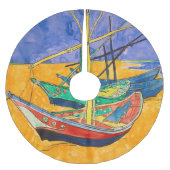Van Gogh Boats Impressionisme Beach Kerstboom Rok (Voorkant)