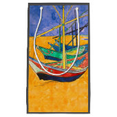 Van Gogh Boats Impressionisme Beach Klein Cadeauzakje (Voorkant)