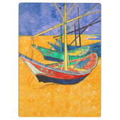 Van Gogh Boats Impressionisme Beach Klembord (Achterkant)