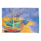 Van Gogh Boats Impressionisme Beach Kussensloop (Voorkant)