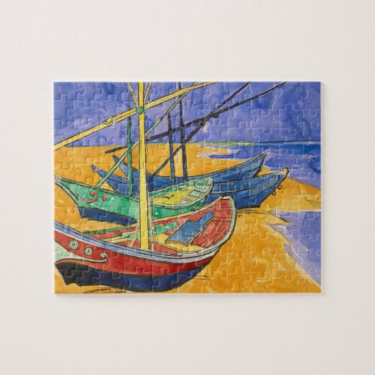 Van Gogh Boats Impressionisme Beach Legpuzzel (Horizontaal)