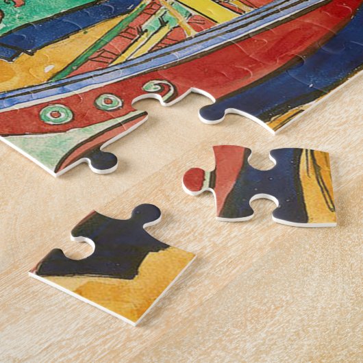 Van Gogh Boats Impressionisme Beach Legpuzzel (Zijkant)