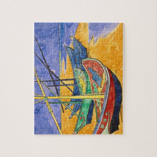 Van Gogh Boats Impressionisme Beach Legpuzzel (Verticaal)