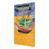 Van Gogh Boats Impressionisme Beach Mini Klembord (Angled2)
