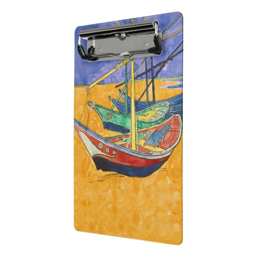 Van Gogh Boats Impressionisme Beach Mini Klembord (Angled2)