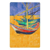 Van Gogh Boats Impressionisme Beach Mini Klembord (Achterkant)
