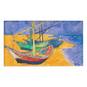 Van Gogh Boats Impressionisme Beach Naambadge (Voorkant)