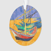 Van Gogh Boats Impressionisme Beach Ornament (voorkant)