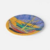 Van Gogh Boats Impressionisme Beach Papieren Bordje (Gekanteld)