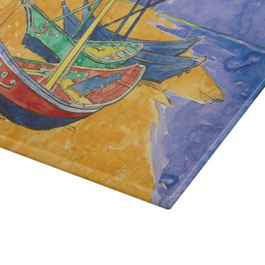 Van Gogh Boats Impressionisme Beach Snijplank (Hoek)