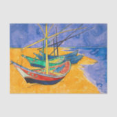 Van Gogh Boats Impressionisme Beach Tissuepapier (Voorkant)
