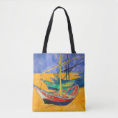 Van Gogh Boats Impressionisme Beach Tote Bag (Voorkant)