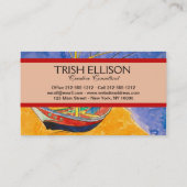 Van Gogh Boats Impressionisme Beach Visitekaartje (Achterkant)