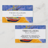 Van Gogh Boats Impressionisme Beach Visitekaartje (Voorkant / Achterkant)