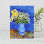 Van Gogh - Boeket Bloemen in een Blauwe Vaas Kaart (Staand voorkant)