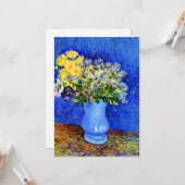 Van Gogh - Boeket Bloemen in een Blauwe Vaas Kaart (Voorkant / Achterkant in situ)