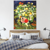 Van Gogh - Boeket Bloemen in een Vaas Canvas Afdruk (Insitu (Slaapkamer))