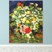 Van Gogh - Boeket Bloemen in een Vaas Canvas Afdruk (Insitu (Houten vloer))