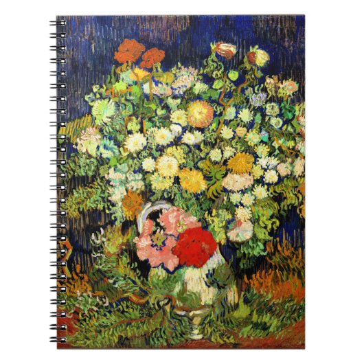 Van Gogh - Boeket Bloemen in een Vaas Notitieboek (Voorkant)