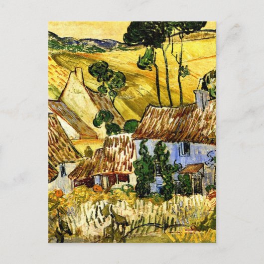 Van Gogh - Boerderijen bij Auvers Briefkaart (Voorkant)