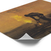 Van Gogh Boeren Vuur Schilderij Print Poster (Hoek)