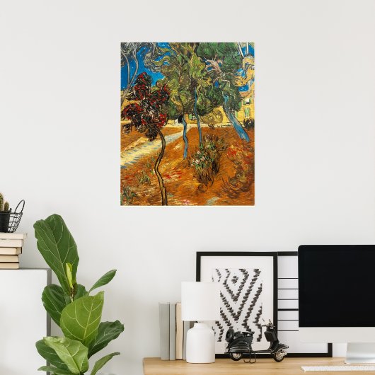 VAN GOGH - Bomen in de asieltuin Poster (Thuiskantoor)