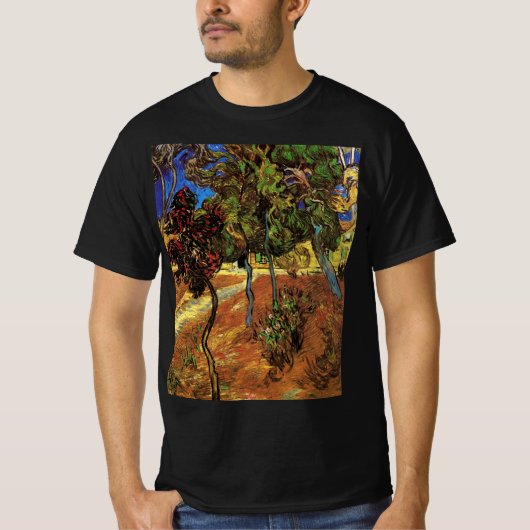 Van Gogh Bomen in de tuin, Saint Paul Ziekenhuis T-shirt (Voorkant)