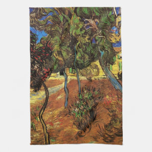 Van Gogh Bomen in de tuin, Saint Paul Ziekenhuis Theedoek