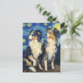 Van Gogh Border Collies Briefkaart (Staand voorkant)
