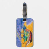 Van Gogh-boten Impressionisme Strand Bagagelabel (Achterkant verticaal)