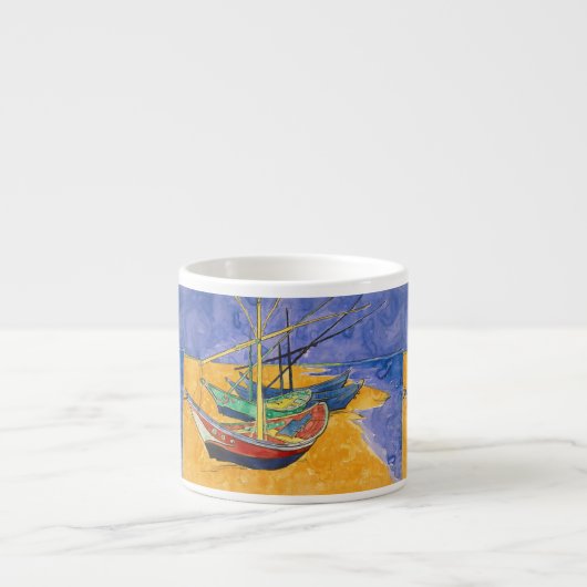 Van Gogh-boten Impressionisme Strand Espresso Kop (Voorkant)