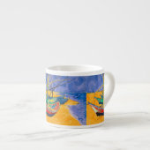 Van Gogh-boten Impressionisme Strand Espresso Kop (Voorkant rechts)