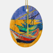 Van Gogh-boten Impressionisme Strand Keramisch Ornament (Rechts)