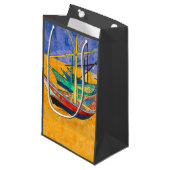 Van Gogh-boten Impressionisme Strand Klein Cadeauzakje (Voorkant Gekanteld)