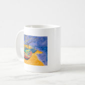 Van Gogh Boten Impressionisme Strand Koffiemok (Voorkant links)