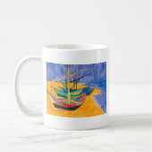 Van Gogh Boten Impressionisme Strand Koffiemok (Links)