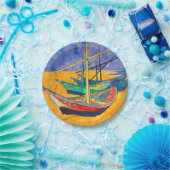 Van Gogh boten impressionisme strand Papieren Bordje (Feest)