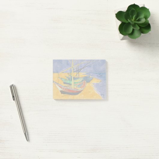 Van Gogh-boten Impressionisme Strand Post-it® Notes (Kantoor)