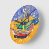 Van Gogh-boten Impressionisme Strand Ronde Klok (Hoek)