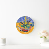 Van Gogh-boten Impressionisme Strand Ronde Klok (Huis)
