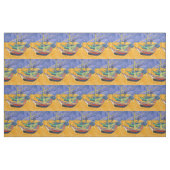 Van Gogh-boten Impressionisme Strand Stof (Fat Quarter)