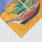 Van Gogh-boten Impressionisme Strand Tissuepapier (Detail)