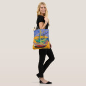 Van Gogh-boten Impressionisme Strand Tote Bag (Op model)