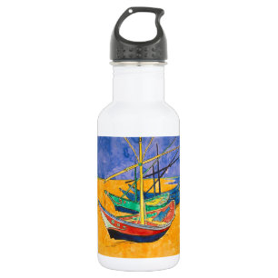 Van Gogh-boten Impressionisme Strand Waterfles