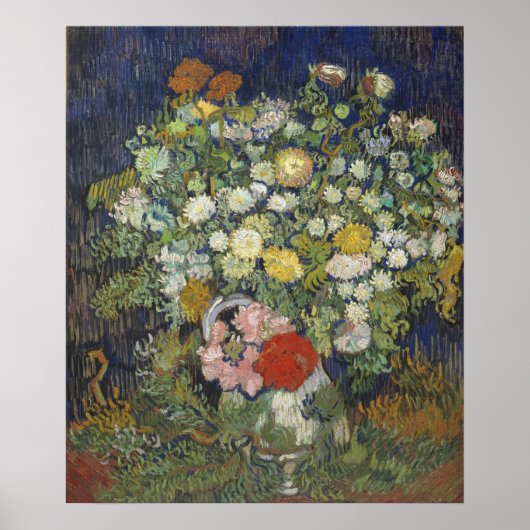 Van Gogh Bouquet Flowers Vase Painting Poster (Voorkant)