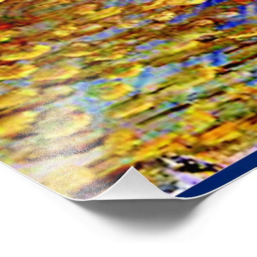 Van Gogh - Bouquet van Bloemen in een Blauwe Vase Foto Afdruk (Hoek)