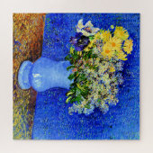 Van Gogh - Bouquet van Bloemen in een Blauwe Vase Legpuzzel (Horizontaal)